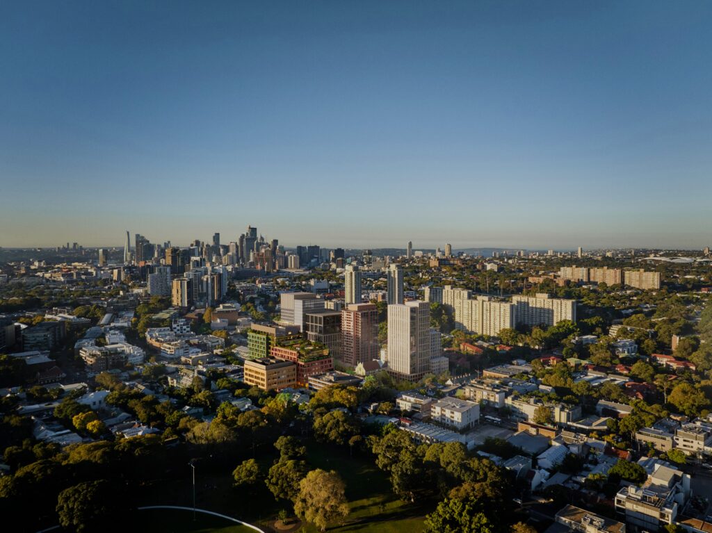 100 Botany aerial view